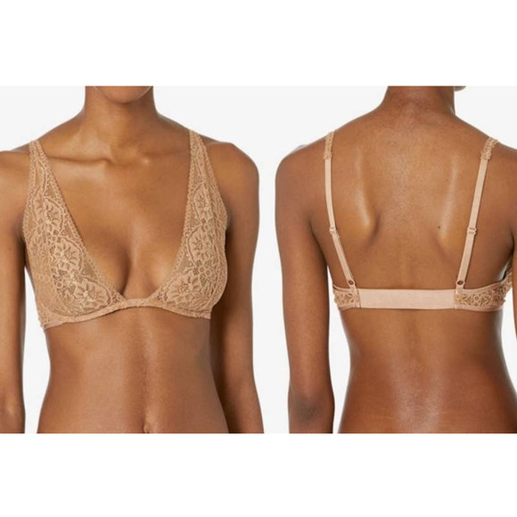 Free People Other - Free People Hyper Plunge Underwire Bra in Coral Sand Tan Size XS